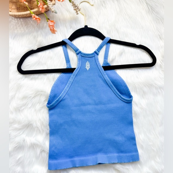 FREE PEOPLE FP MOVEMENT ROYAL BLUE HAPPINESS RUNS CROP TANK NWT M L - Picture 3 of 4